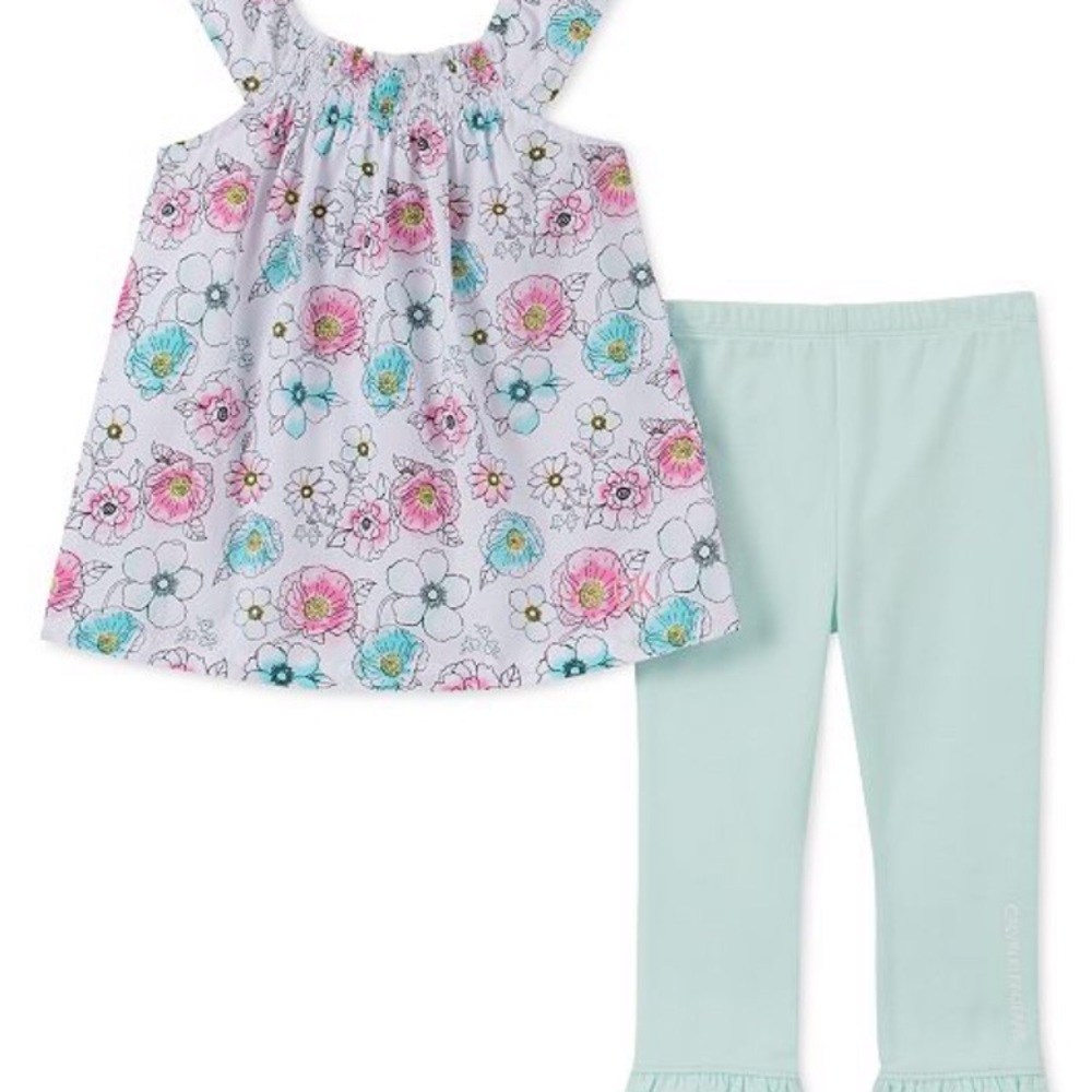 Girls Infant Floral Print 2-Piece Set